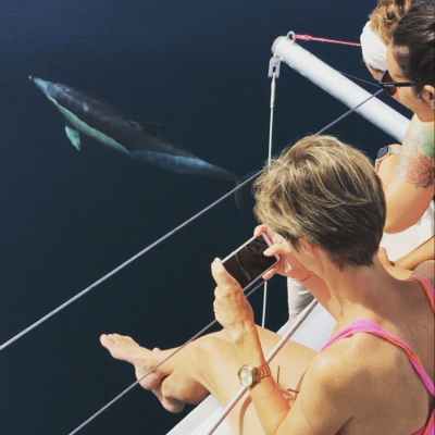 a group of people on a boat