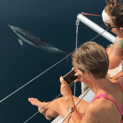 a group of people on a boat