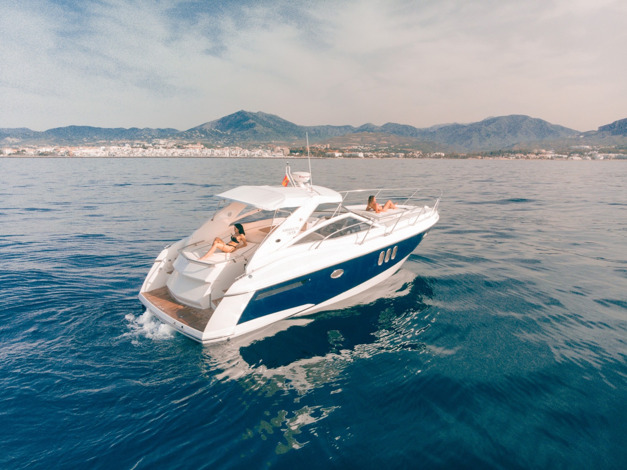 a small boat in a body of water