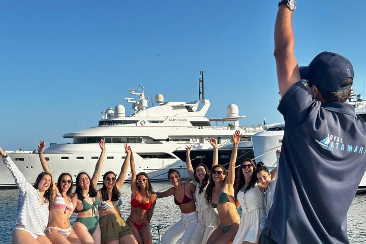 a group of people posing for the camera