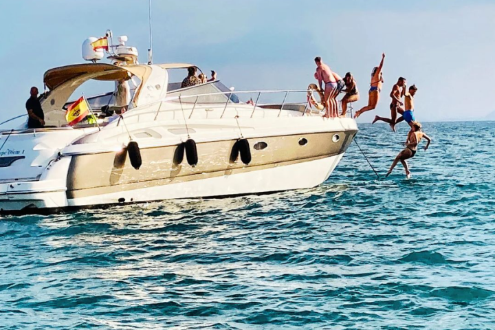 a small boat in a body of water