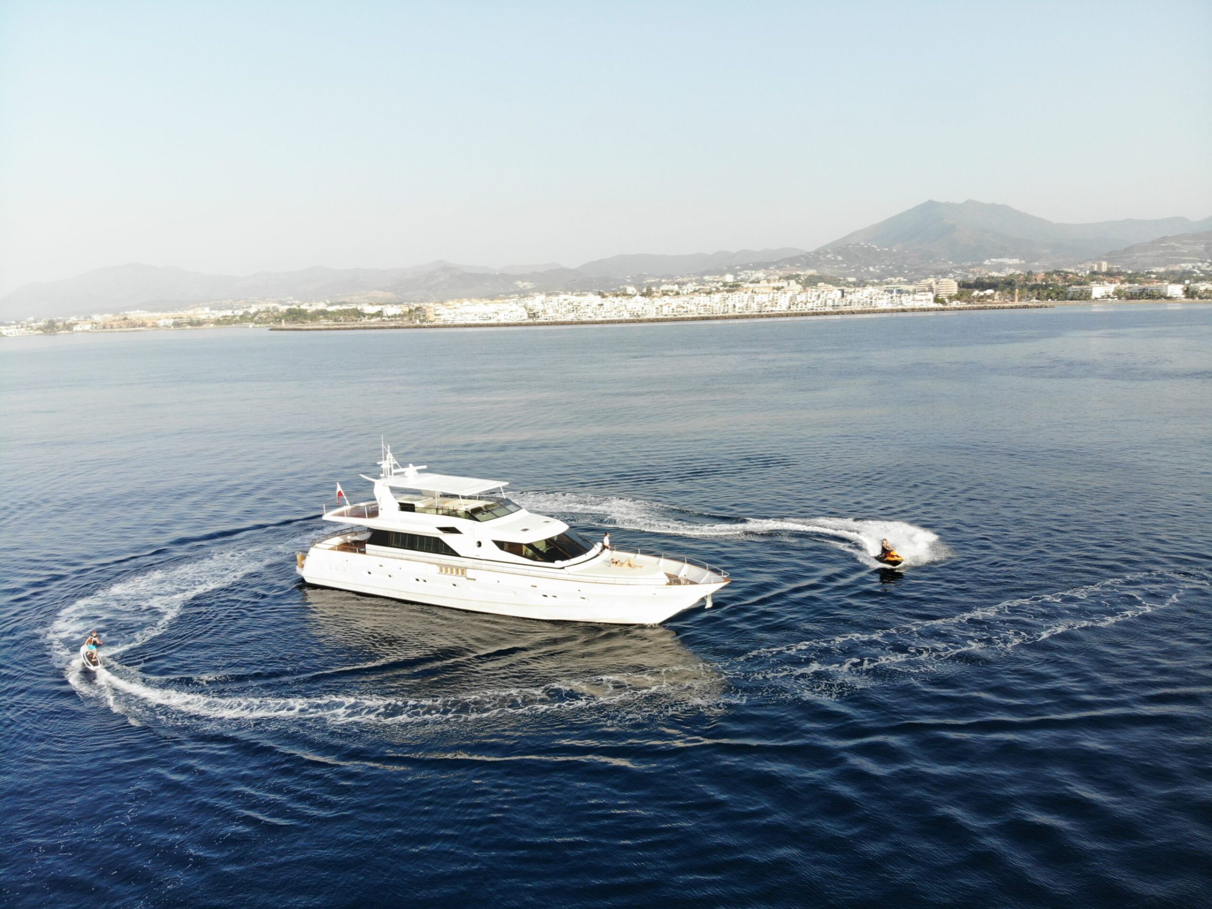 a small boat in a body of water