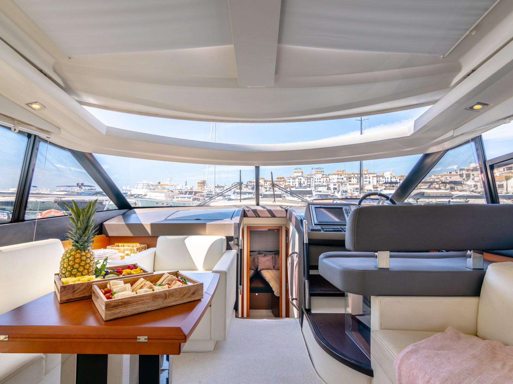 a boat sitting on top of a table