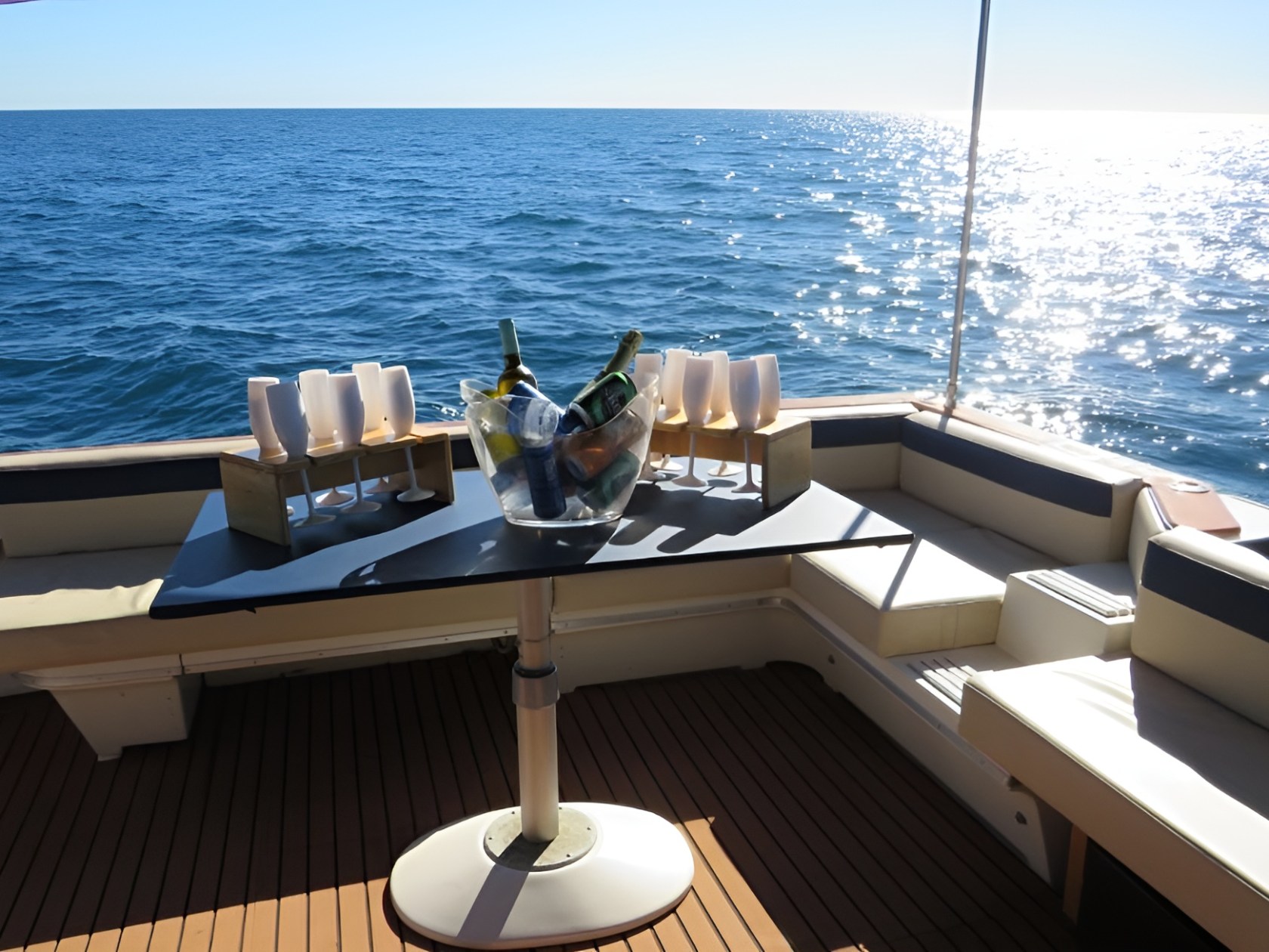 a boat sitting on top of a table