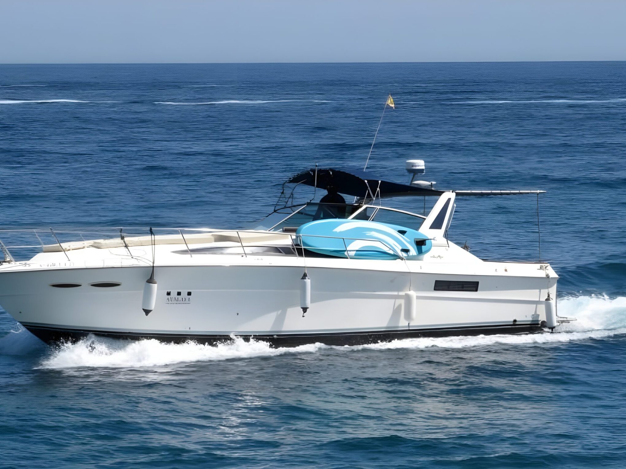 a small boat in a body of water