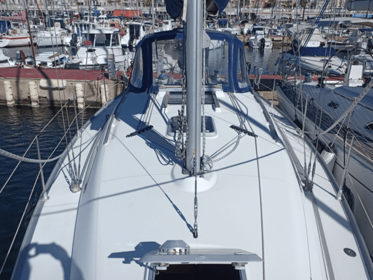 a boat docked at a dock