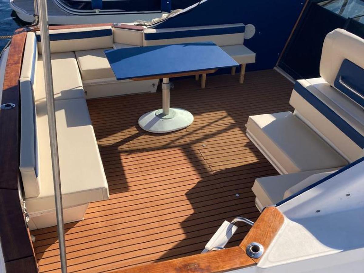 a boat sitting on top of a chair