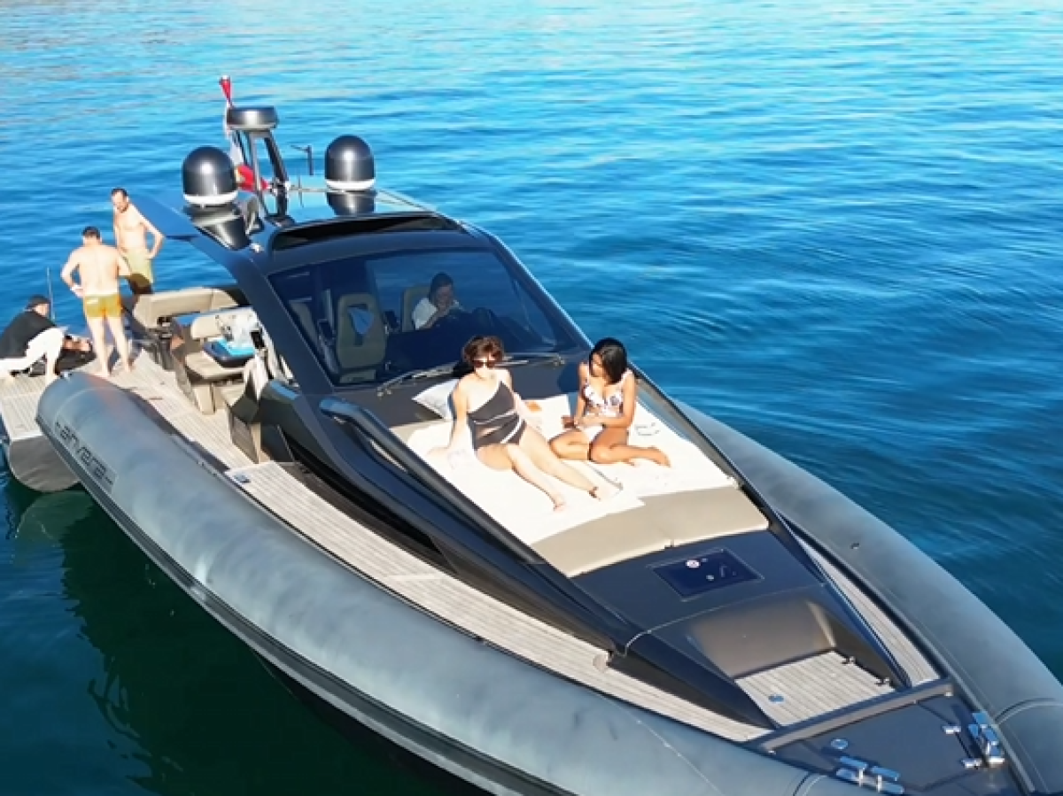 a small boat in a body of water