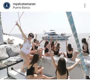 a group of people on a boat