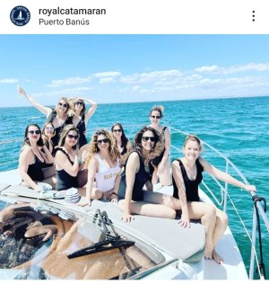 a group of people in the water