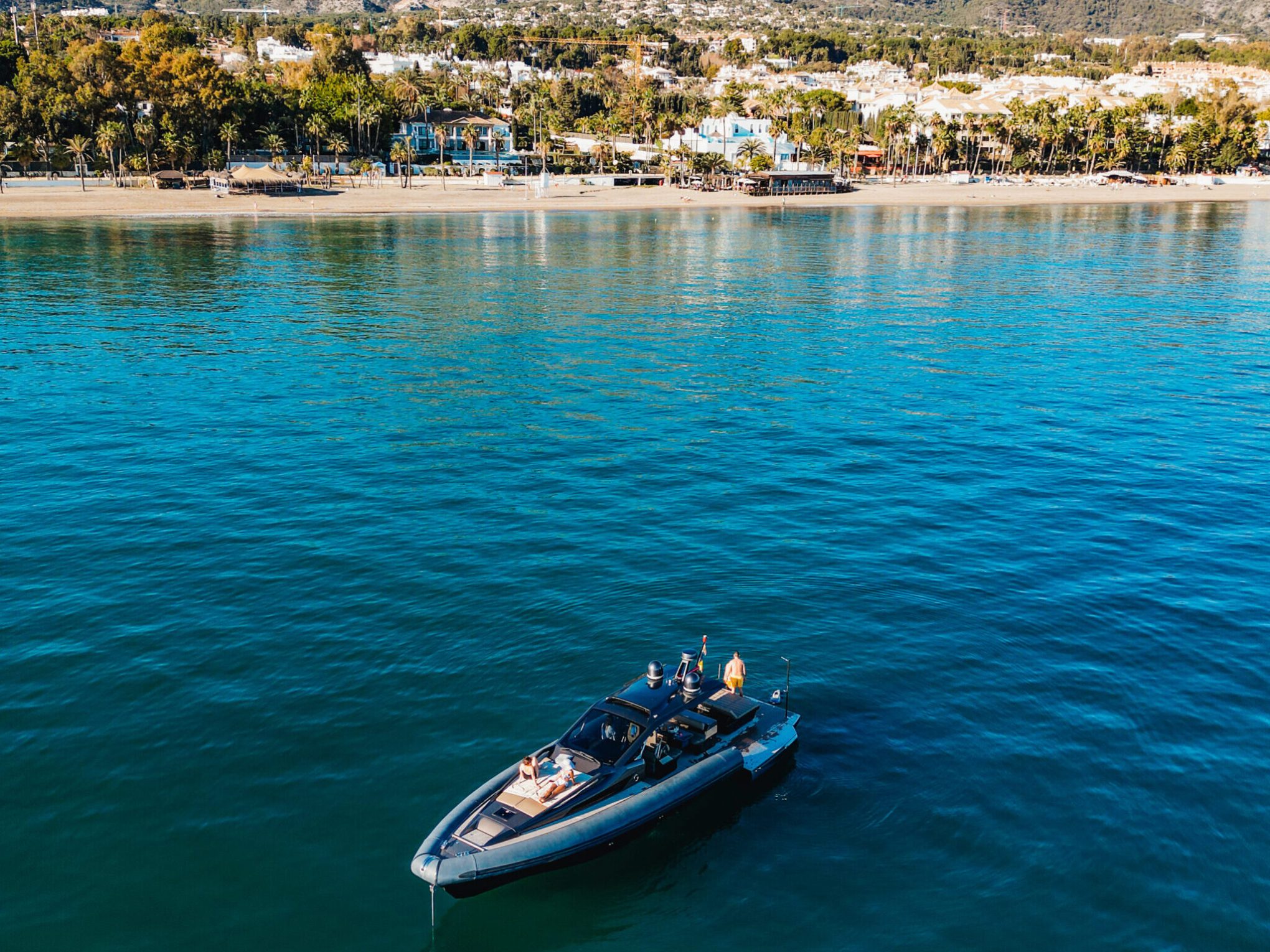 a small boat in a body of water