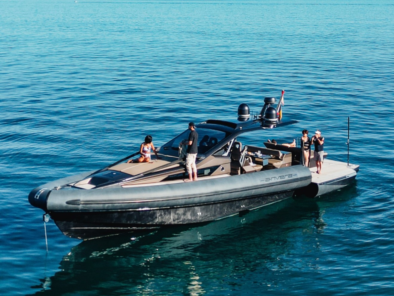 a small boat in a body of water