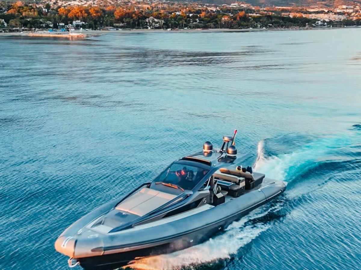 a small boat in a body of water