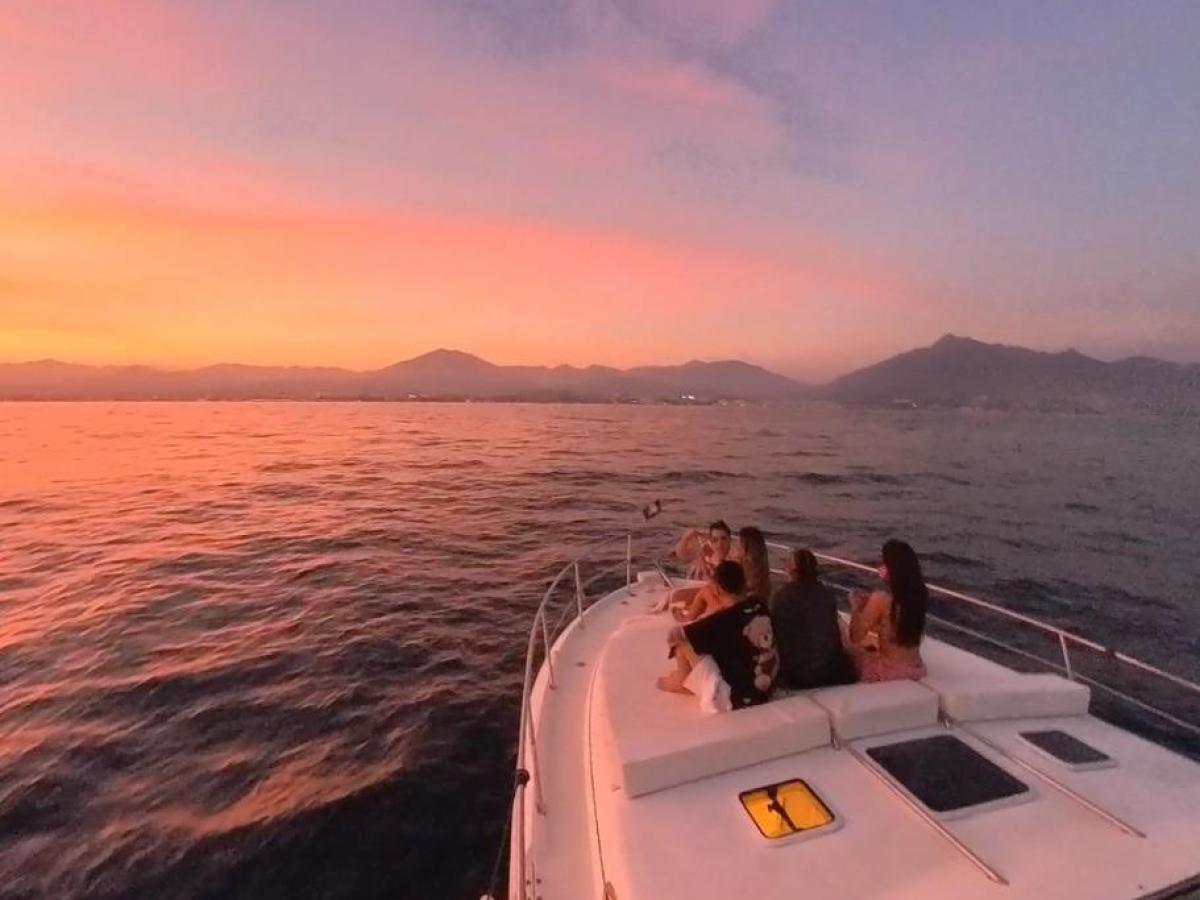 a boat sitting on top of a mountain