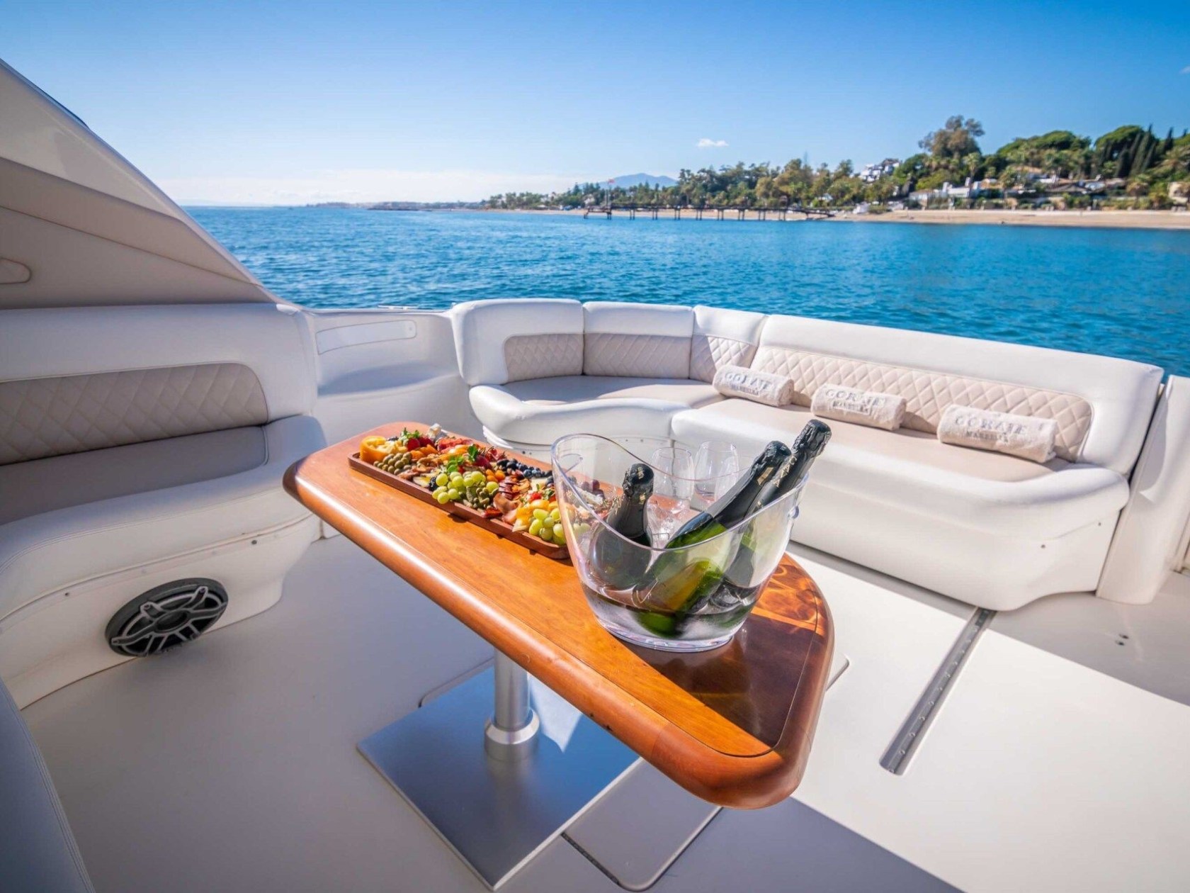 a boat sitting on top of a table