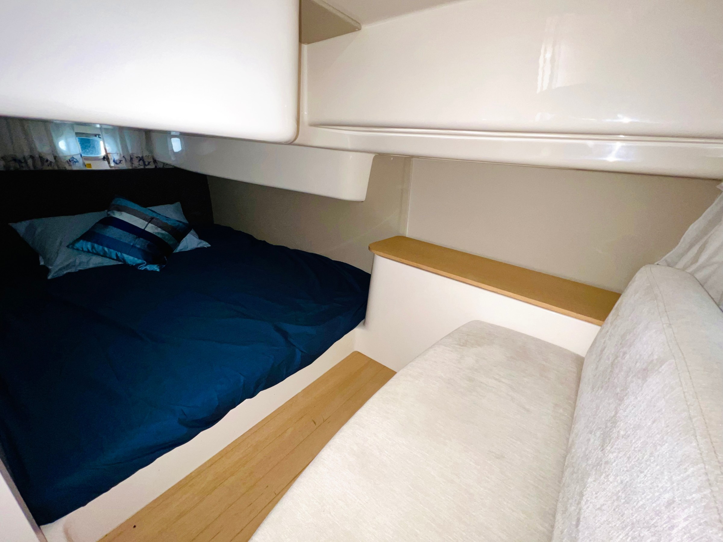 a bed in a room