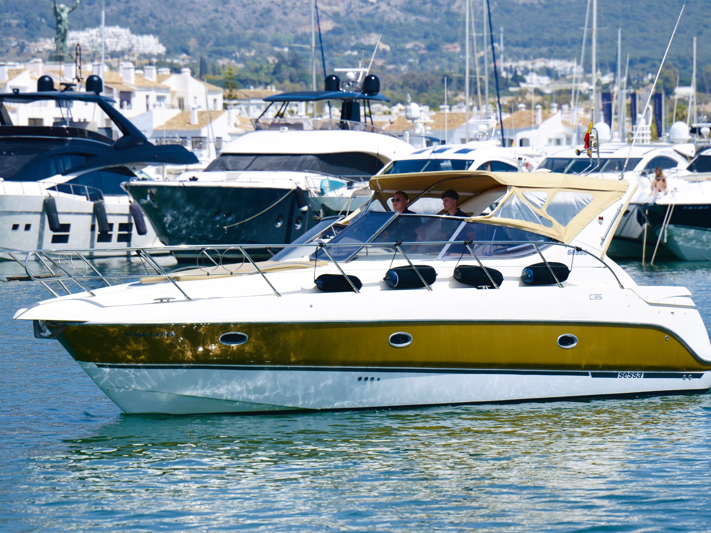 a small boat in a body of water