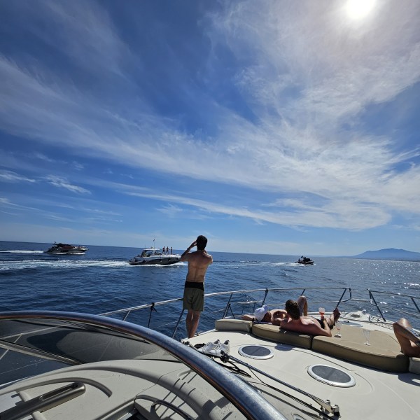 a group of people on a beach