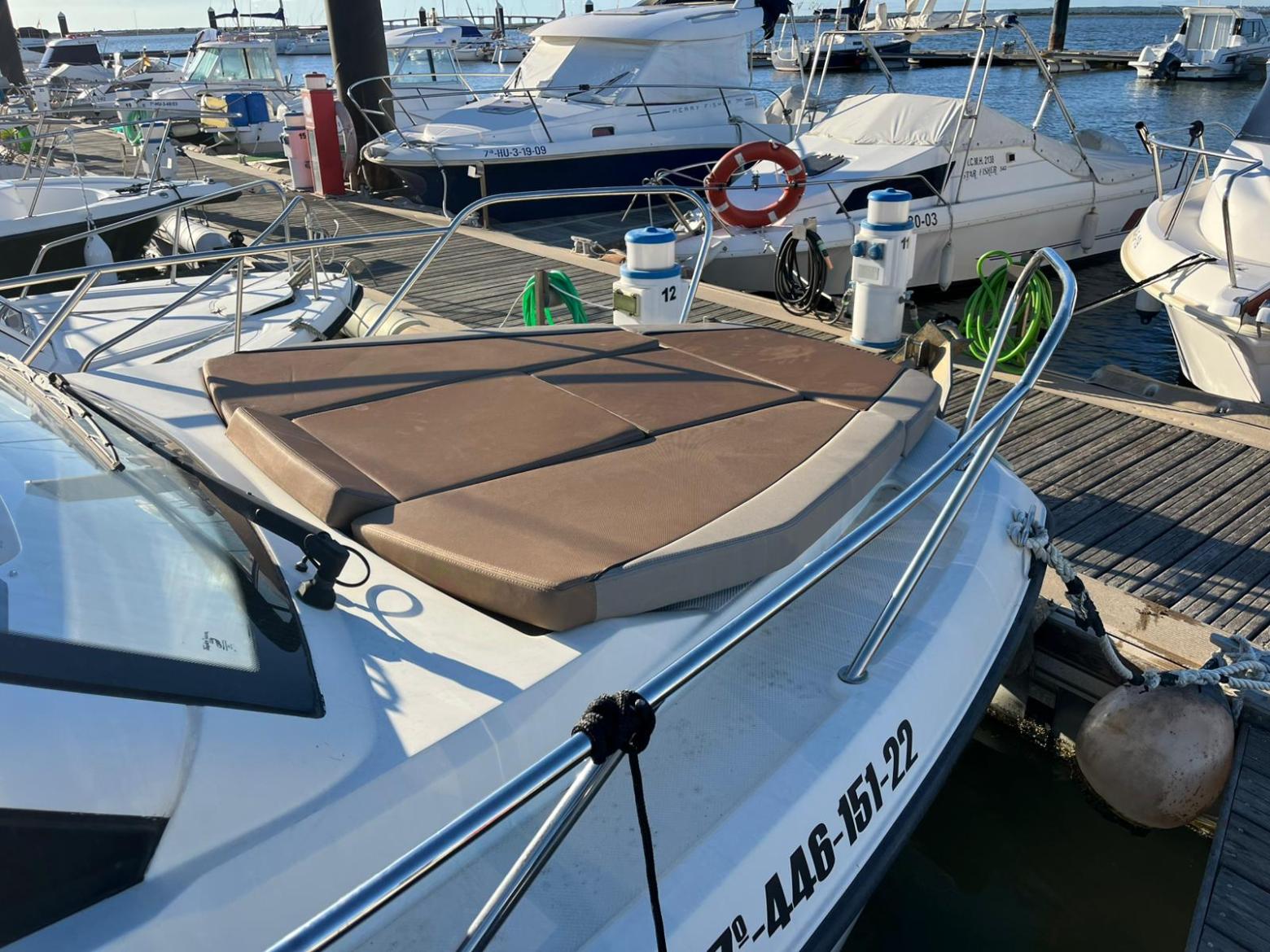a boat docked at a dock