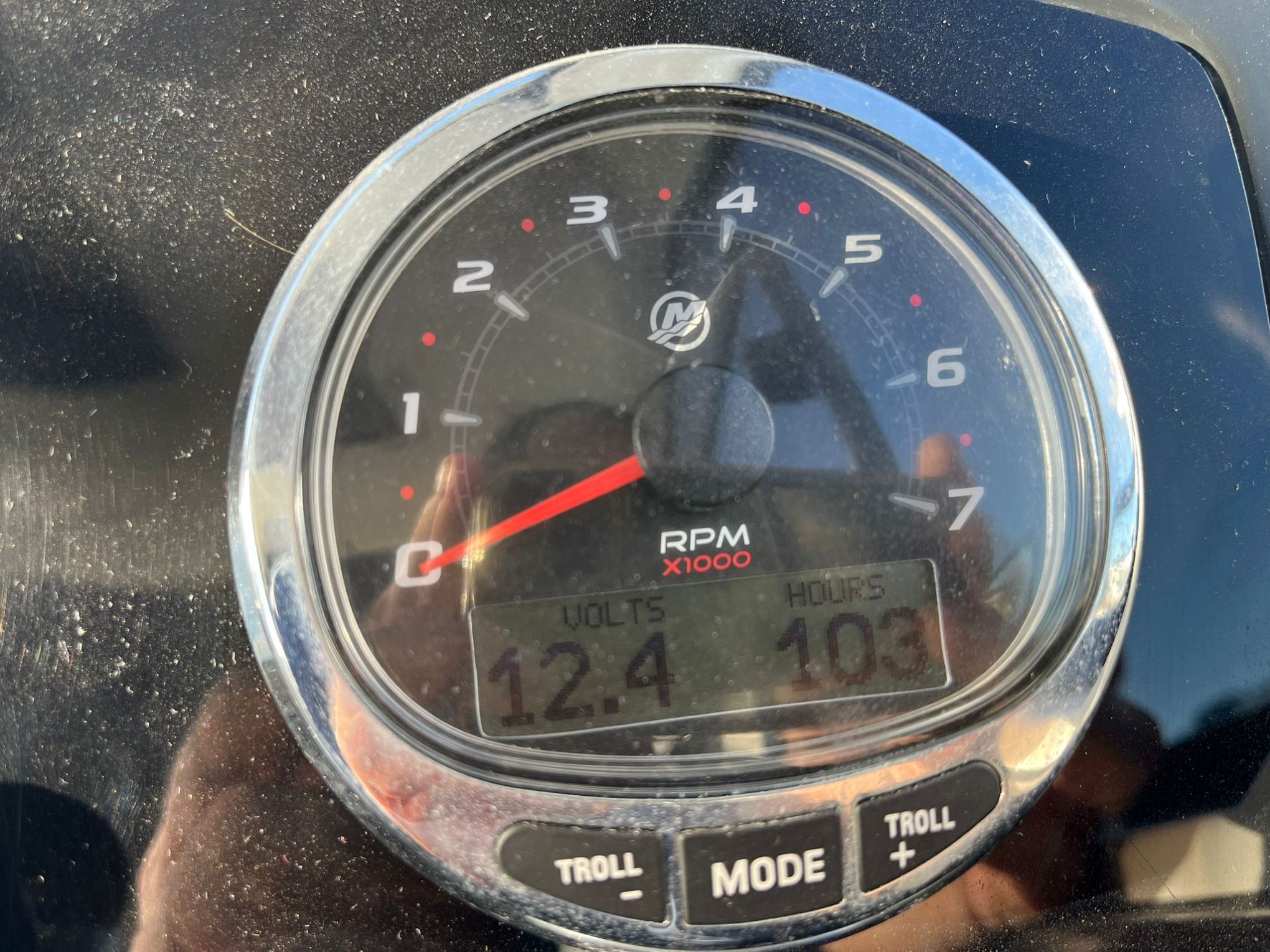 a close up of a parking meter