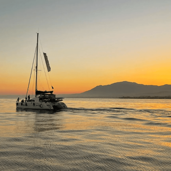 a boat in a large body of water