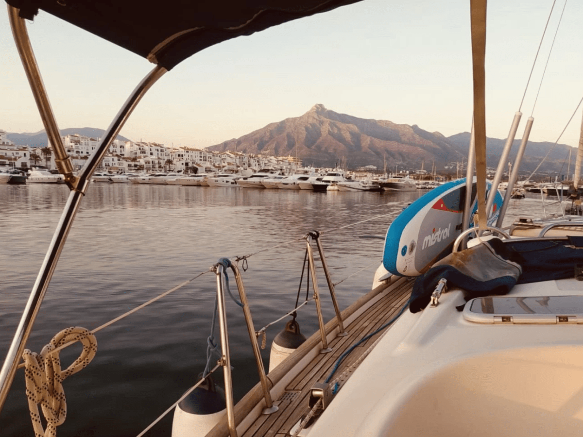 a small boat in a body of water