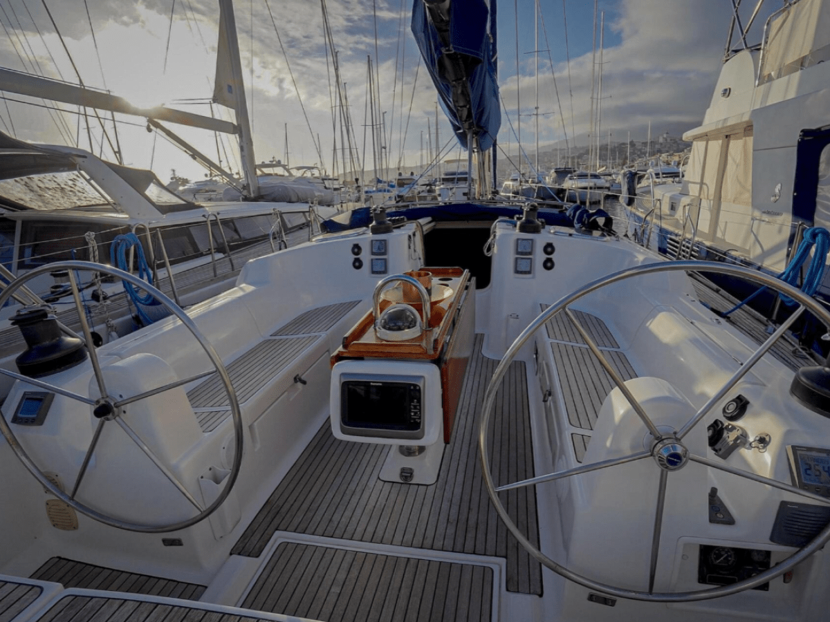 a close up of a boat