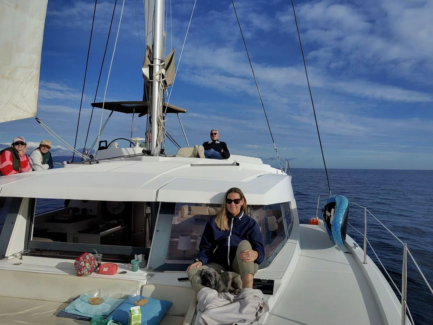a group of people on a boat