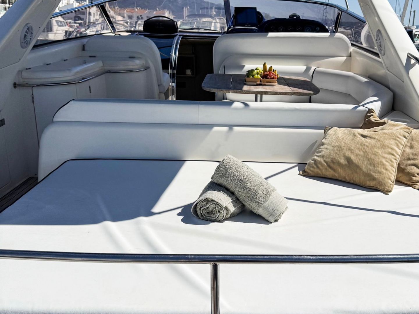 a boat sitting on top of a car