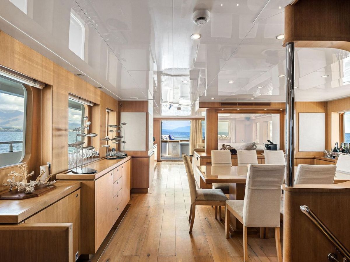 a kitchen with a dining room table