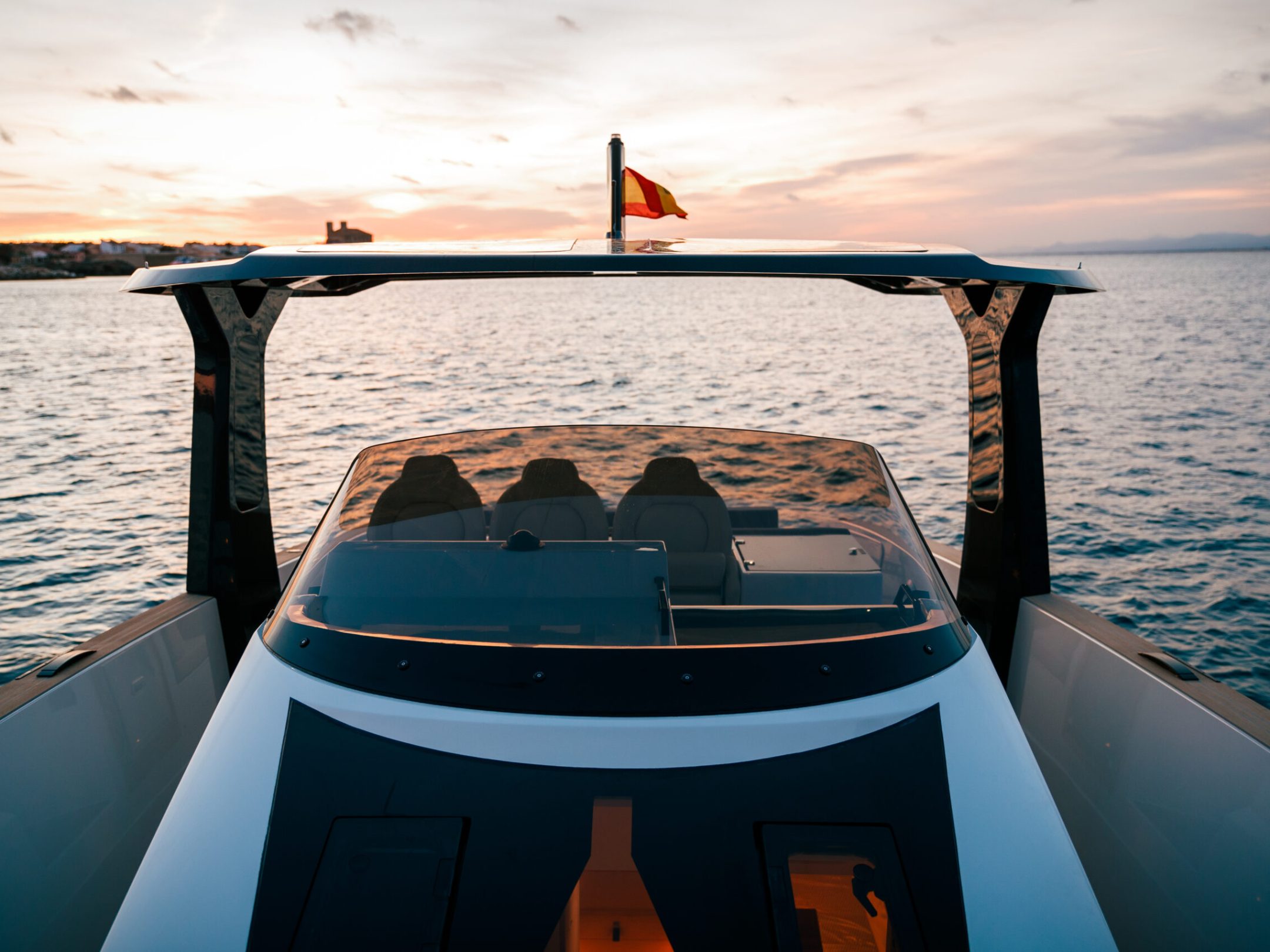 a small boat in a body of water
