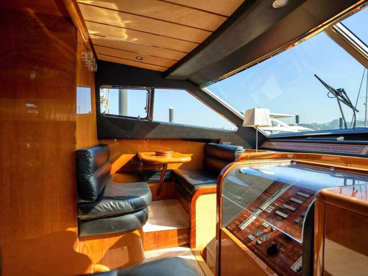 a room with a wooden table