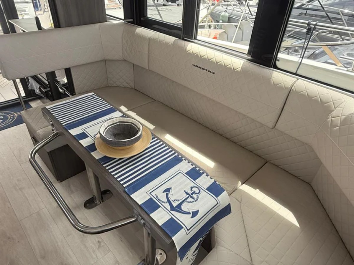 a large jetliner sitting on top of a table