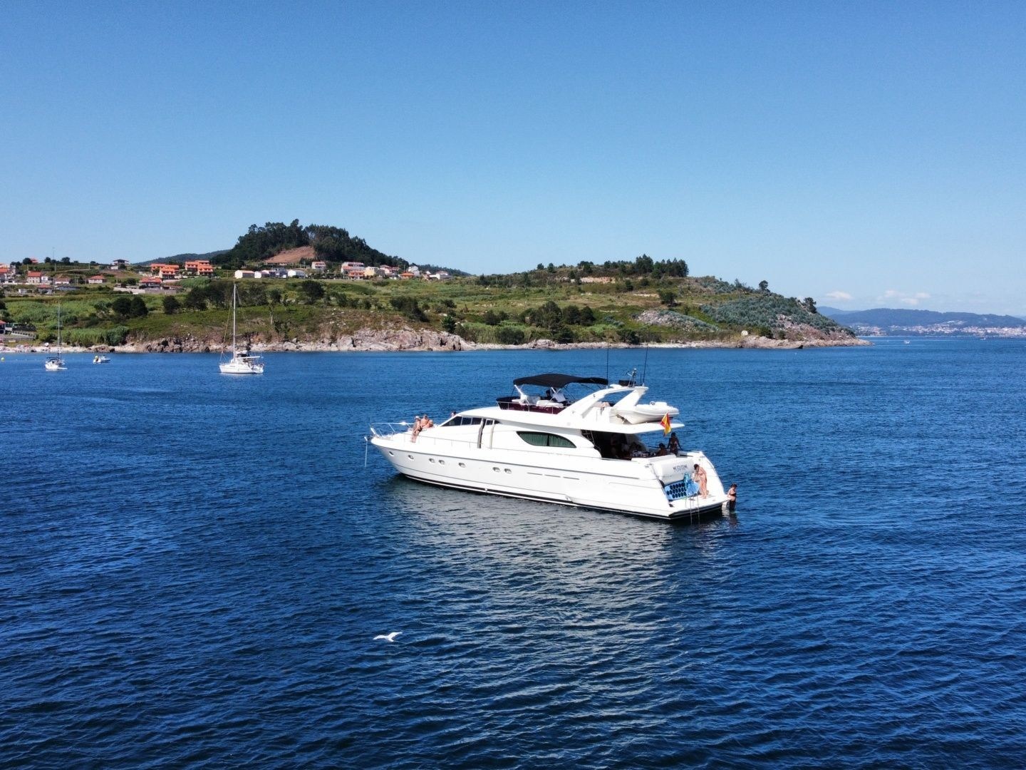 a small boat in a body of water